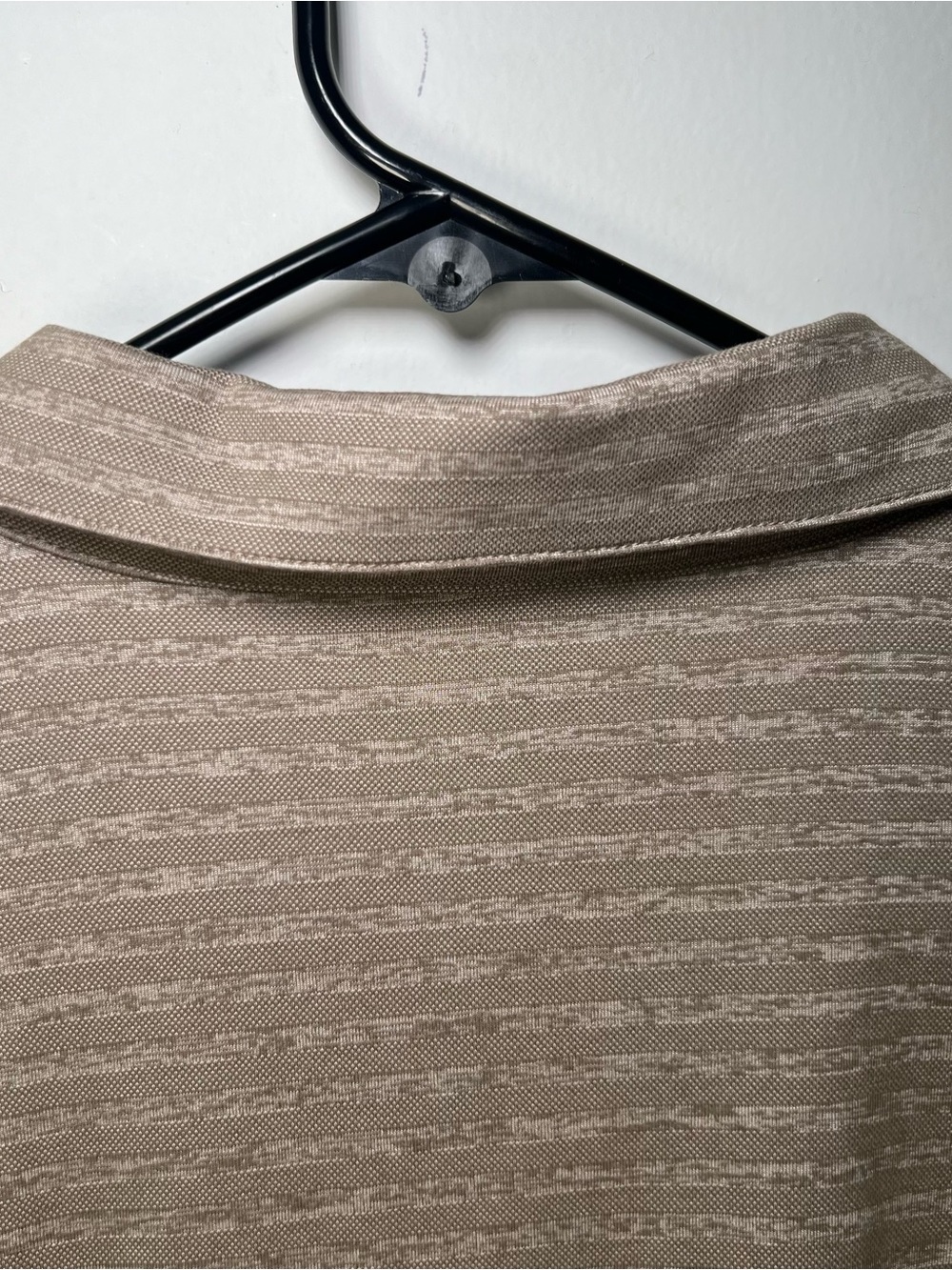 Robert Barakett XL Beige Textured Stripe Knit Button Front Polo Shirt Mens - Picture 16 of 16